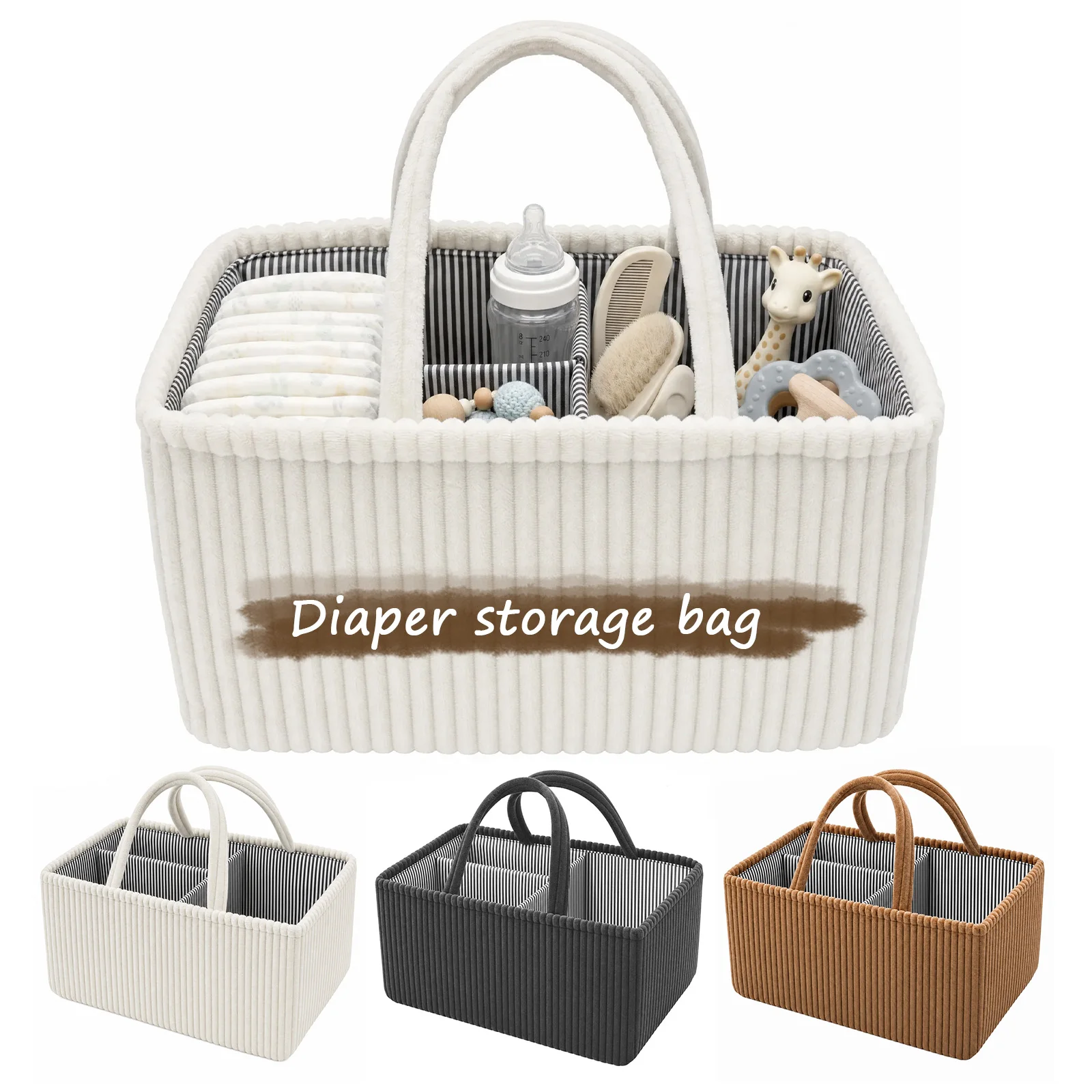 Baby Clothing Hamper - Organizador de Fraldas para Bebê, Cesto