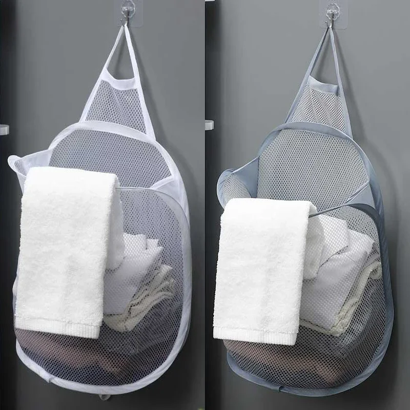 Baby Clothing Hamper - Dobrável Mesh Pendurado Cesta De Lavanderia,