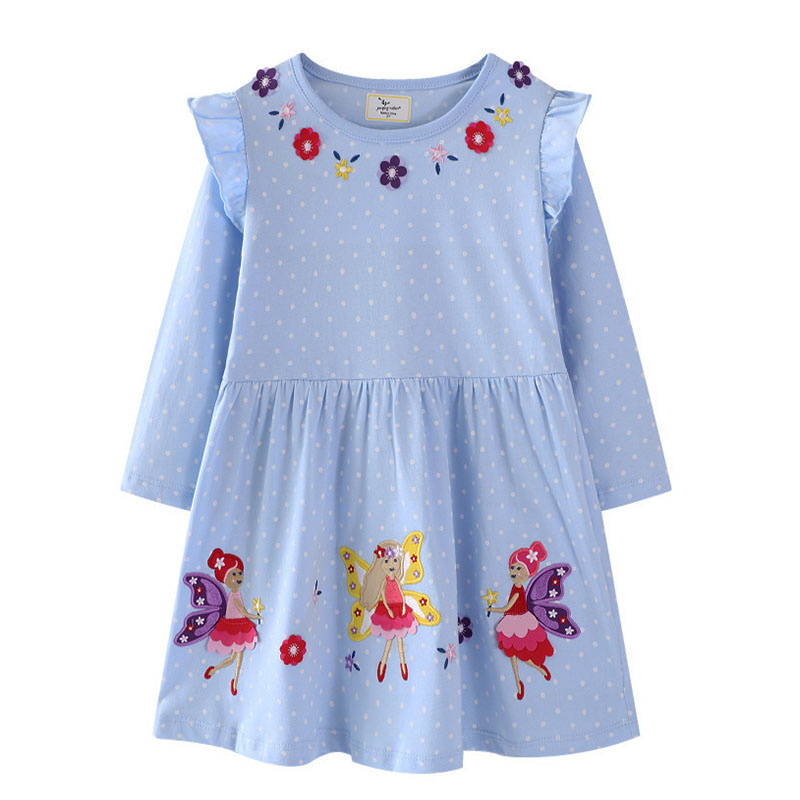 Baby Clothing Designer - Saltando medidores 2-7t novo design bordado